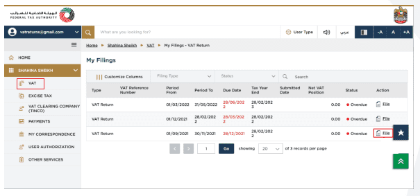Step-by-Step Process to File VAT Return
