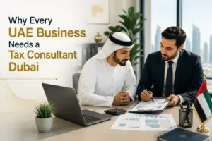 Tax consultant in UAE advising business on tax solutions